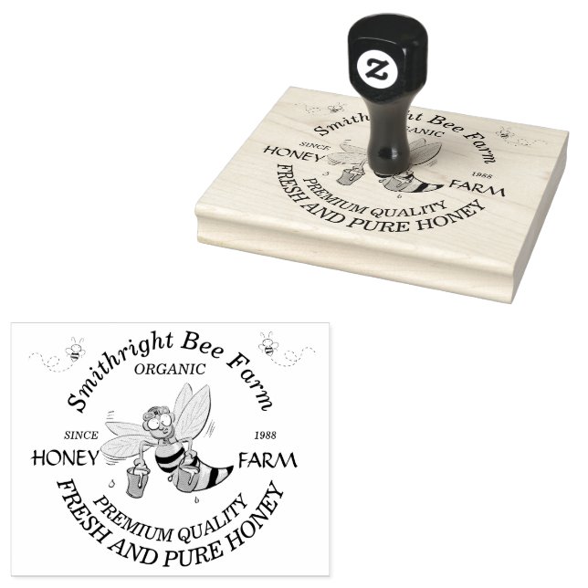 Honungsbiodling med fickor av honungsgummi Frimärk Stämpel (Stämplad)