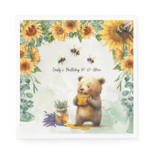 Honungsbjörn Födelsedagsfest Napkins