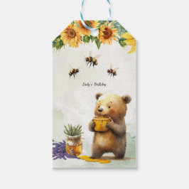Honungsbjörn Födelsedagsfest Napkins Presentetikett
