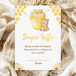 Honungsbjörnbabyskor Diaper Raffle Tilläggskort