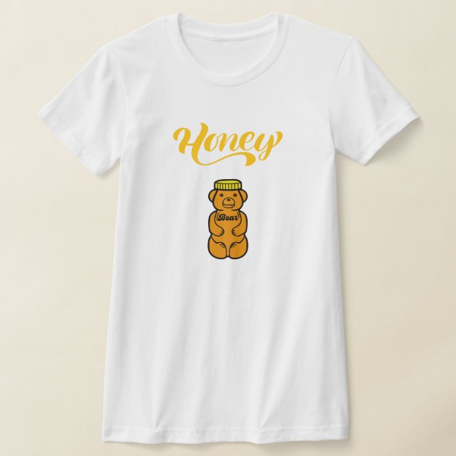Honungsbjörnsdjur namn t shirt (Laydown)