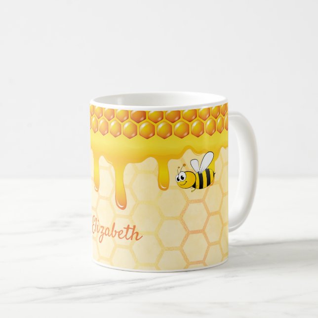 Honungsbläck av mönster, honungsbläck namn kaffemugg (Framsida höger)