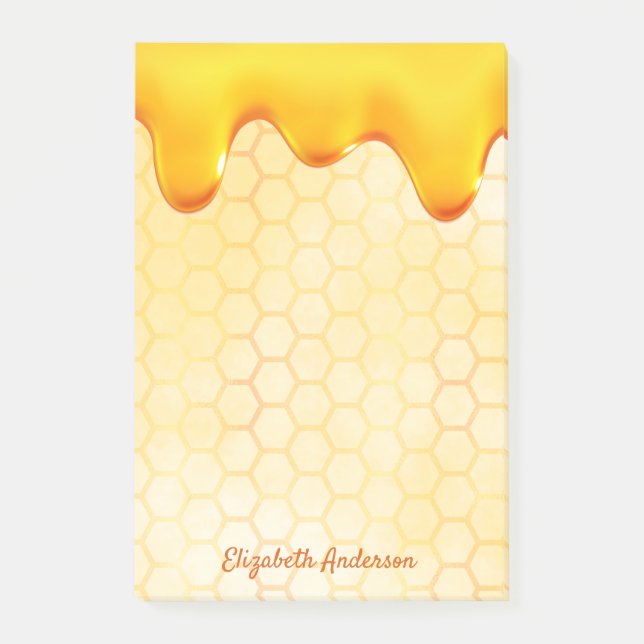 Honungsbläck av mönster, honungsbläck namn post-it block (Framsida)