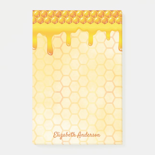 Honungsbläck av mönster, honungsbläck namn post-it block (Framsida)