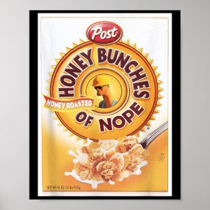 Honungsbuncher av neope Cereal Funny Graphic T- Sh Poster