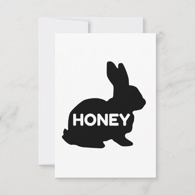 Honungsbunny Cute Tack Kort (Framsida)