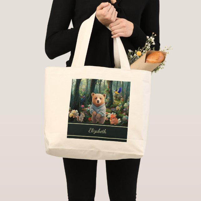 HonungsBunny och Boo Bear Jumbo Tygkasse (Framsida (produkt))