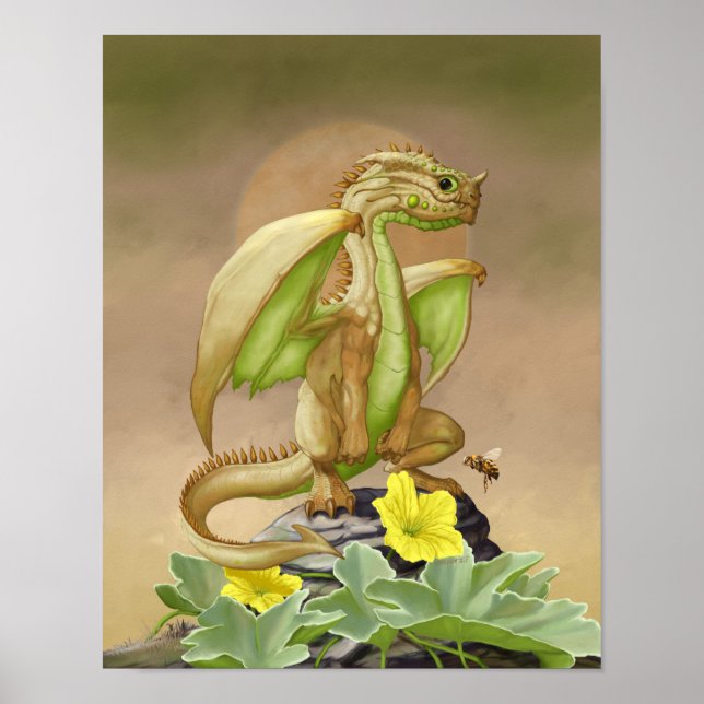 Honungsdagg Dragon 11x14 (4x6 och uppåt) Poster (Framsidan)