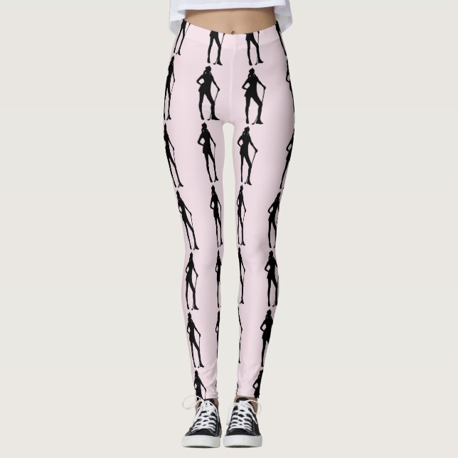 Honungsgolf Rosa Sport Leggings (Framsida)