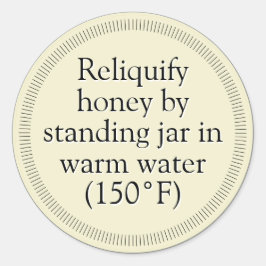 Honungsgranulering Guld Classic Round Sticker Runt Klistermärke