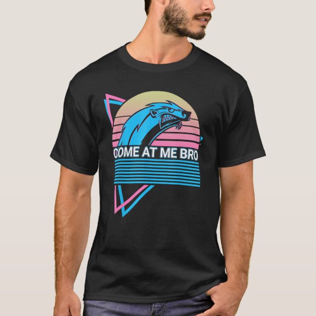 Honungsgrävling Retro Kom Hit Och Slåss Bro T Shirt (Framsida)