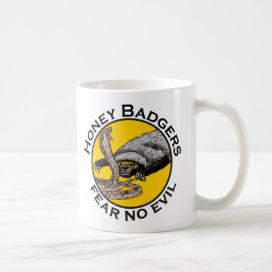 Honungsgrävlingar Fruktar ingen ond Uslig Orm Bada Kaffemugg