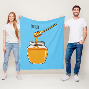 Honungsillustration av tecknaden fleecefilt