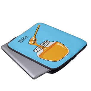 Honungsillustration av tecknaden laptop fodral
