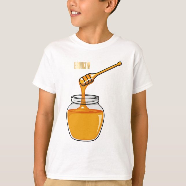 Honungsillustration av tecknaden t shirt (Framsida)