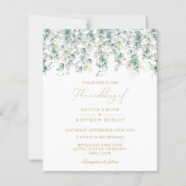 Honungsinbjudan till bröllopsinbjudan Eucalyptus g