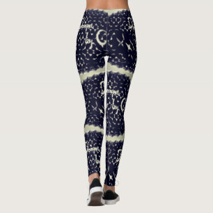 Honungskaka utskrivaven damasker leggings