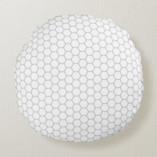Honungskakemönster hexagon design rund kudde
