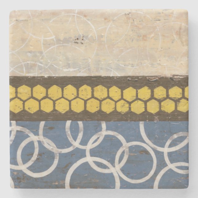 Honungskomb Abstrakt I Stenunderlägg (Framsidan)