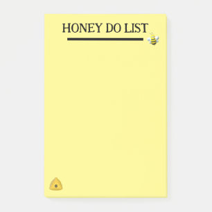 Honungslista Bihuvudtema Noteringar Post-it Block