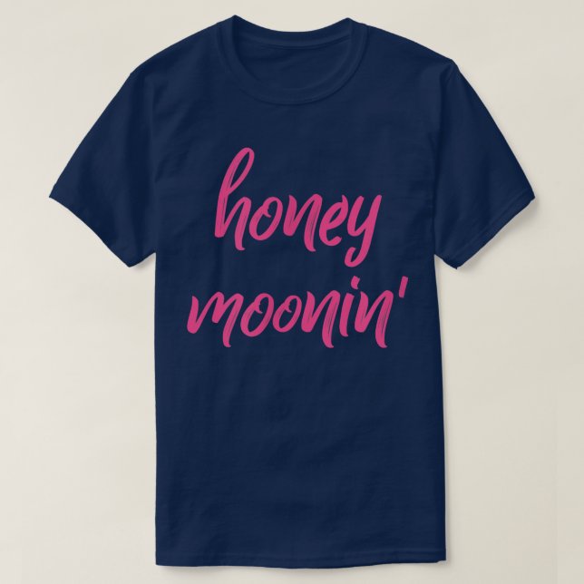 HonungsmooninPink-pensel Honeymoon Matching Par T Shirt (Design framsida)
