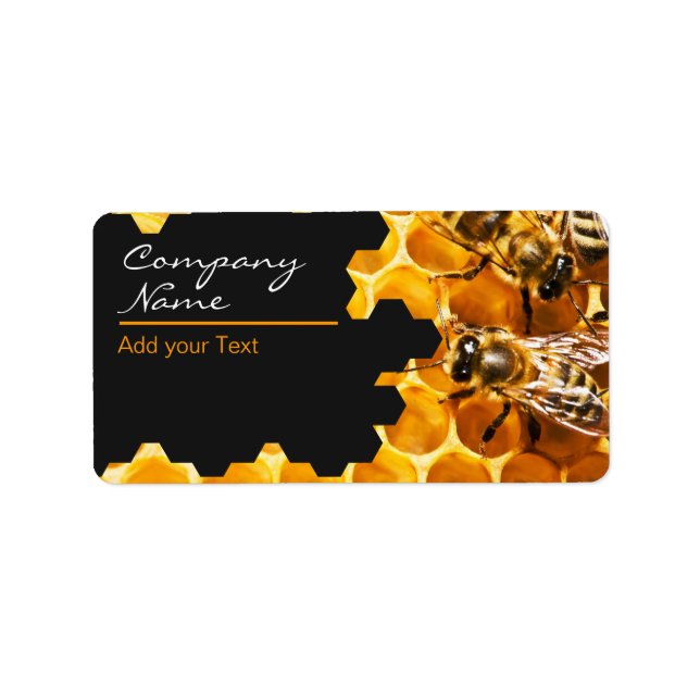 Honungssäljare - biodlare adressetikett (Framsidan)