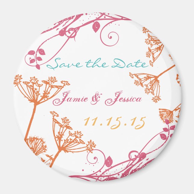 HonungSuckle Bröllop Använda Magnet visas nedan (Framsidan)