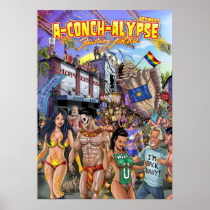 HonVibe tar på sig Fantasy Fest från Nyckel Väster Poster
