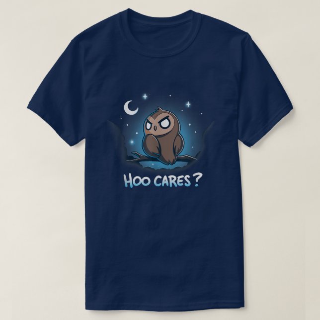 Hoo Cares Impassitivity Uggla Forest Night Hoot Fu T Shirt (Design framsida)