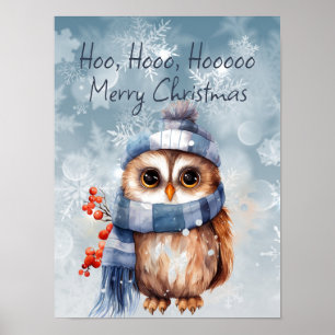 Hoo Hoo Little Uggla God jul Poster