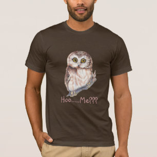 "Hoo... Jag? Chockad Uggla med Funny Souting Tee Shirt