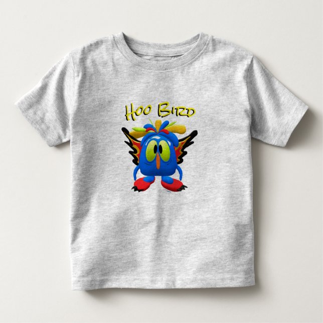 Hoo Uggla Bird Monster Character T Shirt (Framsida)