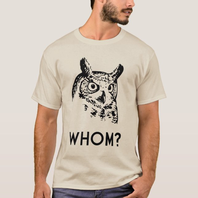 Hoo WHO Whom Grammar Uggla Tröja (Framsida)