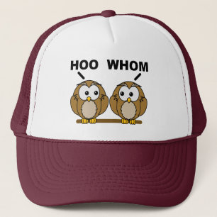 Hoo Whom Grammar Uggla Funny Boll Cap Truckerkeps