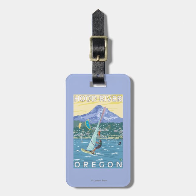 Hood River, ORWind surfarear & drakeBoarders Bagagebricka (Vertikal Framsida)