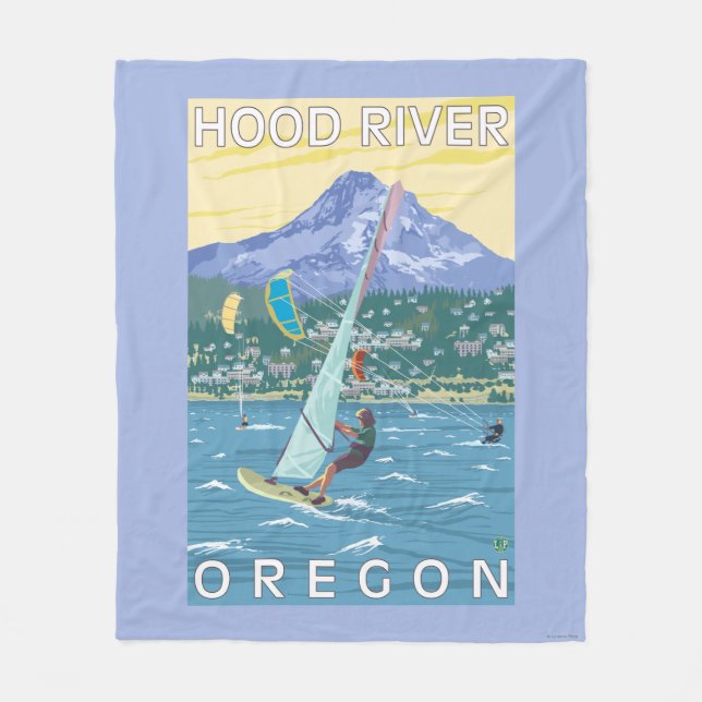 Hood River, ORWind surfarear & drakeBoarders Fleecefilt (Framsidan)