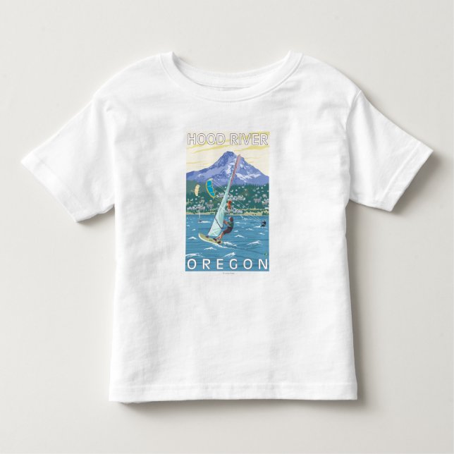 Hood River, ORWind surfarear & drakeBoarders Tee (Framsida)