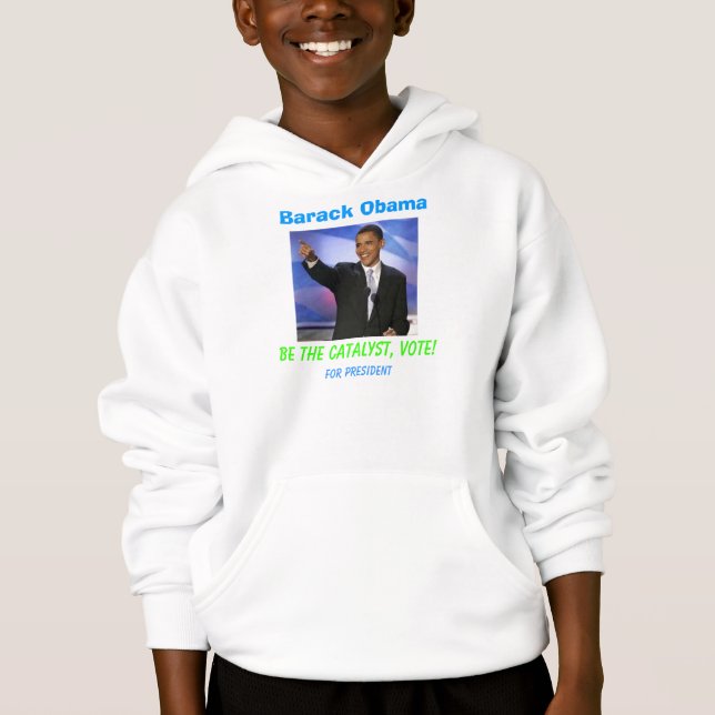 *hooded Barack Obama tröja) T-shirt (Framsida)