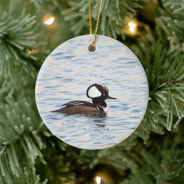Hooded Merganser Anka Ornament (Träd)