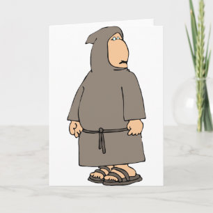 Hooded munkhälsningkort kort
