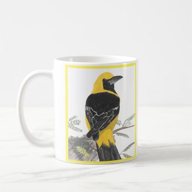 Hooded Oriole Watercolor Mugg (Vänster)