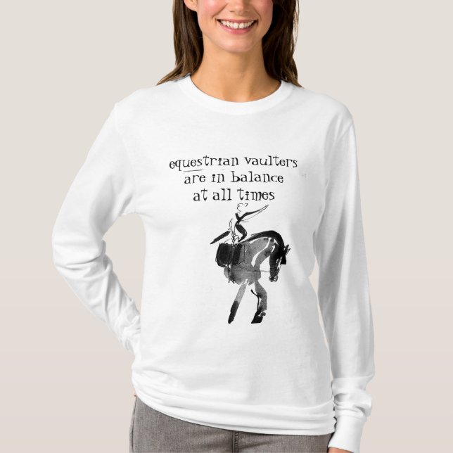 Hooded skjorta för rid- Vaulters Tee (Framsida)