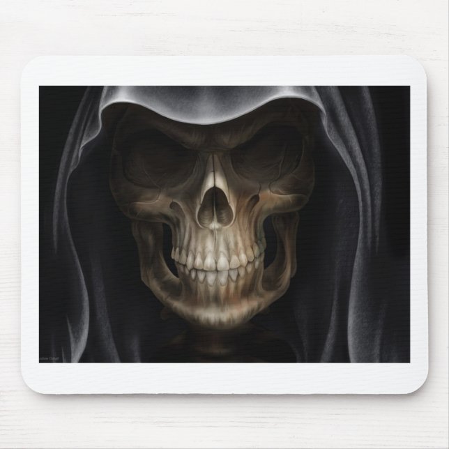 Hooded Skull - Grim Reaper Musmatta (Framsidan)