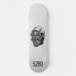 Hooded Skull Mini Skateboard Bräda 18,5 Cm
