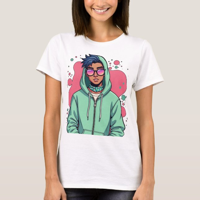 Hooded Street Vib T Shirt (Framsida)