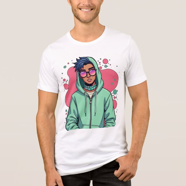 Hooded Street Vibe T Shirt (Framsida)