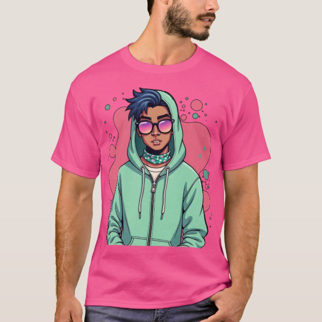 Hooded Street Vibe T Shirt (Framsida)
