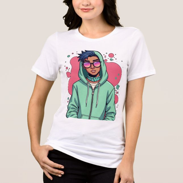 Hooded Street Vibe T Shirt (Framsida)