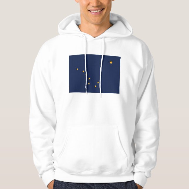 Hooded Sweatshirt med Alaska flagga (Framsida)