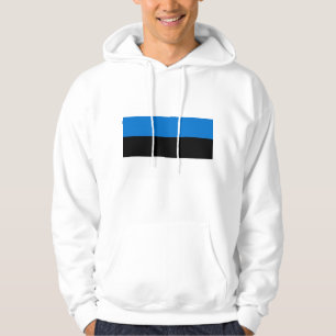 Hooded Sweatshirt med Flagga av Estland